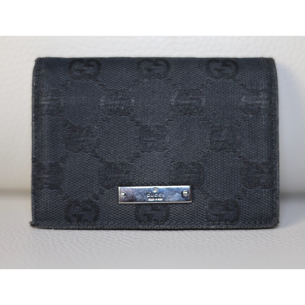 Gucci GG Emblem Bi-fold Card Case/ Compact Wallet